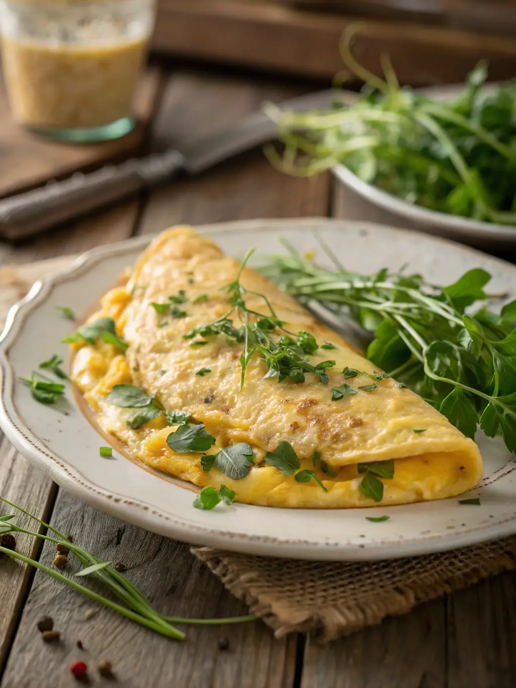A vibrant image of a Spanish omelet (tortilla española) being cut, revealing its creamy interior, served as a tapa in ConCabezaTavern.