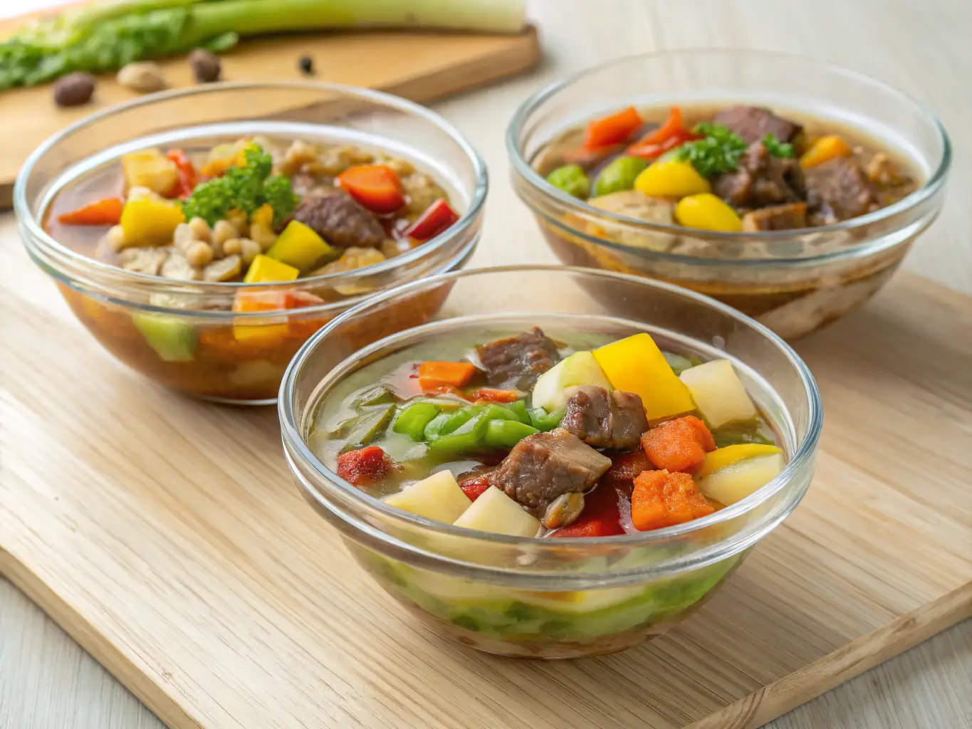 A close-up shot of a steaming plate of Callos a la Madrileña, showcasing the rich colors and textures of this traditional Madrid stew in ConCabeza Tavern.